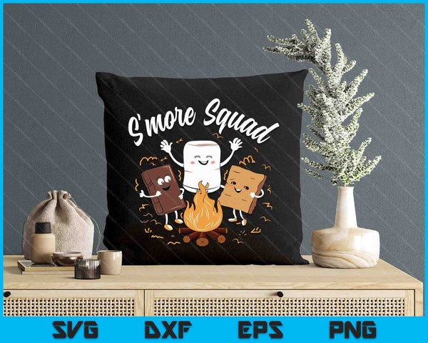 Smore Squad For Kids Camping Campfire Chocolate Marshmallow SVG PNG Digital Printable Files