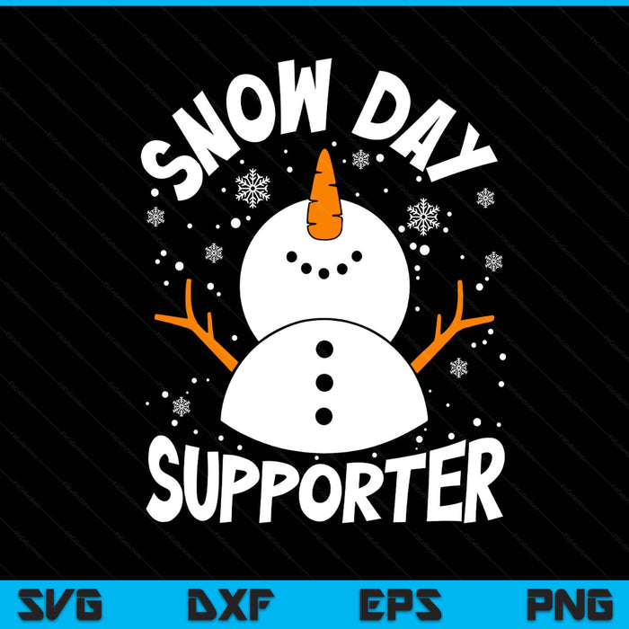 Snow Day Supporter Snowflake Funny Teacher Christmas Pajamas SVG PNG Digital Printable Files