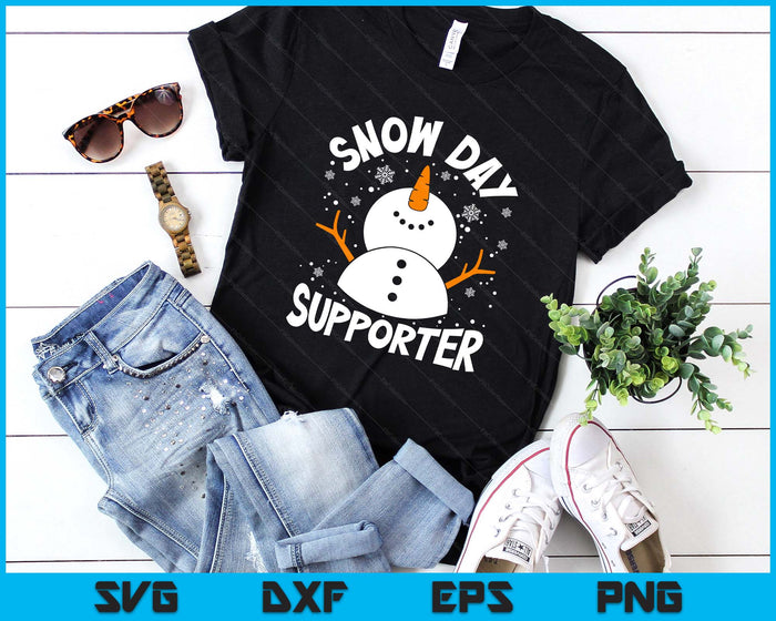 Snow Day Supporter Snowflake Funny Teacher Christmas Pajamas SVG PNG Digital Printable Files