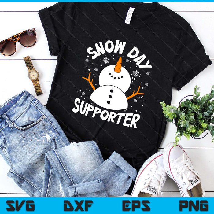 Snow Day Supporter Snowflake Funny Teacher Christmas Pajamas SVG PNG Digital Printable Files