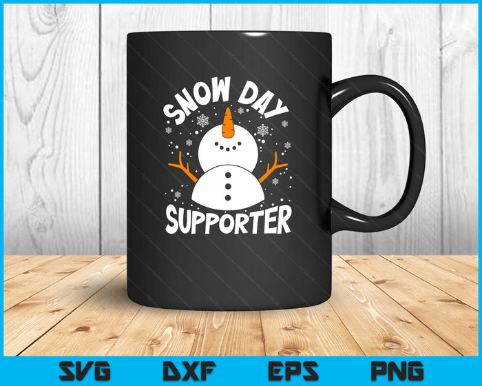 Snow Day Supporter Snowflake Funny Teacher Christmas Pajamas SVG PNG Digital Printable Files