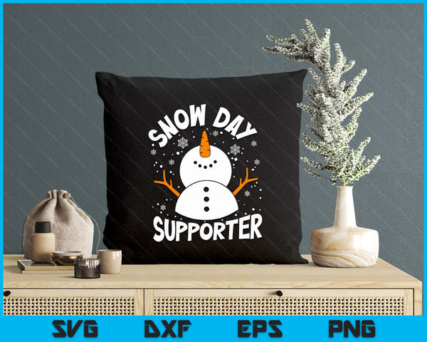 Snow Day Supporter Snowflake Funny Teacher Christmas Pajamas SVG PNG Digital Printable Files