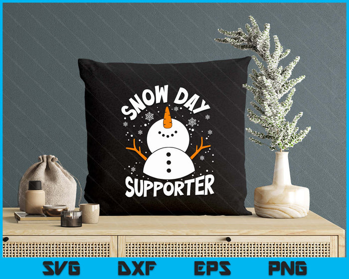 Snow Day Supporter Snowflake Funny Teacher Christmas Pajamas SVG PNG Digital Printable Files
