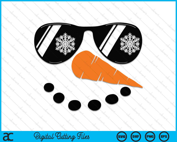 Snowman Face SVG PNG Digital Cutting Files