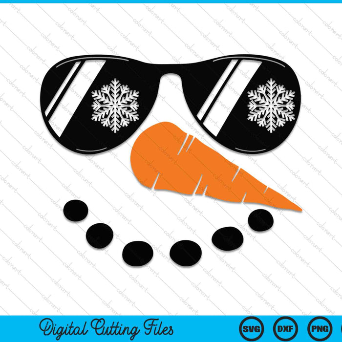 Sneeuwpop gezicht SVG PNG digitale snijbestanden