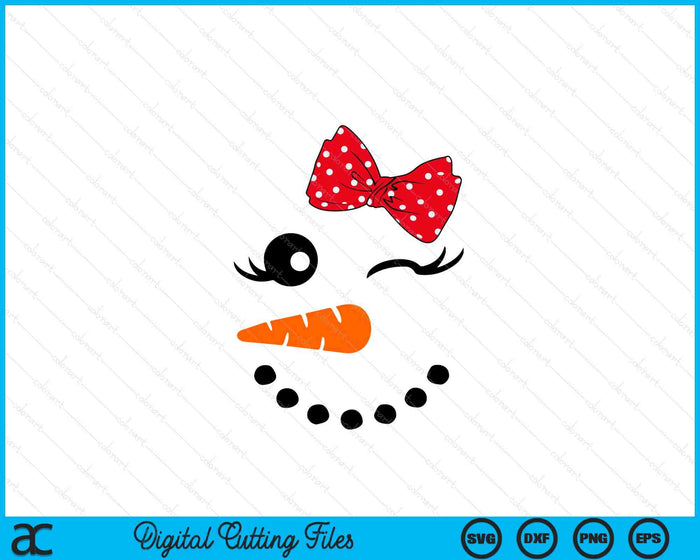 Snowman Girl Face For Girls Christmas Winter Cosplay Costume SVG PNG Digital Printable Files