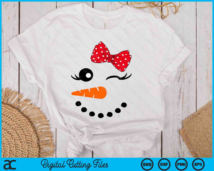 Snowman Girl Face For Girls Christmas Winter Cosplay Costume SVG PNG Digital Printable Files