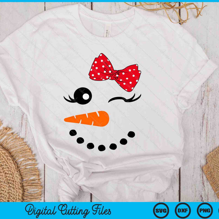 Snowman Girl Face For Girls Christmas Winter Cosplay Costume SVG PNG Digital Printable Files