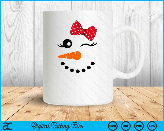 Snowman Girl Face For Girls Christmas Winter Cosplay Costume SVG PNG Digital Printable Files