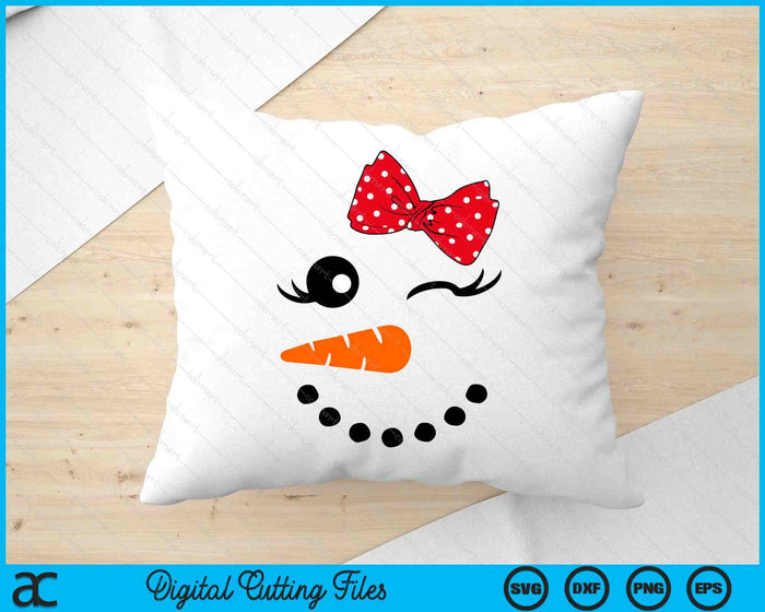 Snowman Girl Face For Girls Christmas Winter Cosplay Costume SVG PNG Digital Printable Files