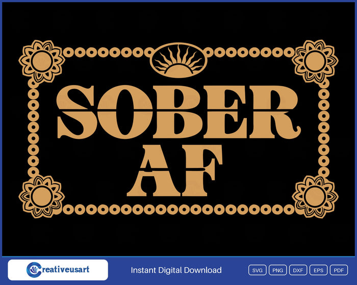 Sober AF SVG design