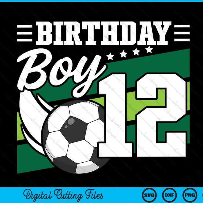 Soccer birthday party 12 year old boy 12th birthday SVG cut file