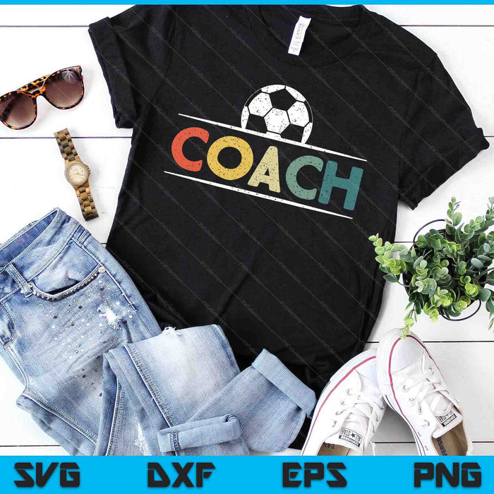 Soccer Coach Vintage Soccer Ball Coaching SVG PNG Digital Cutting Files