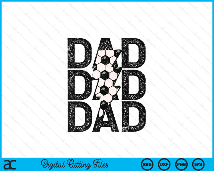 Soccer Dad Distressed Lightning Bolt SVG PNG Digital Printable Files