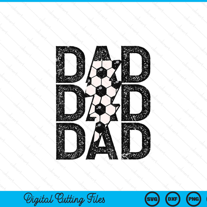 Soccer Dad Distressed Lightning Bolt SVG PNG Digital Printable Files