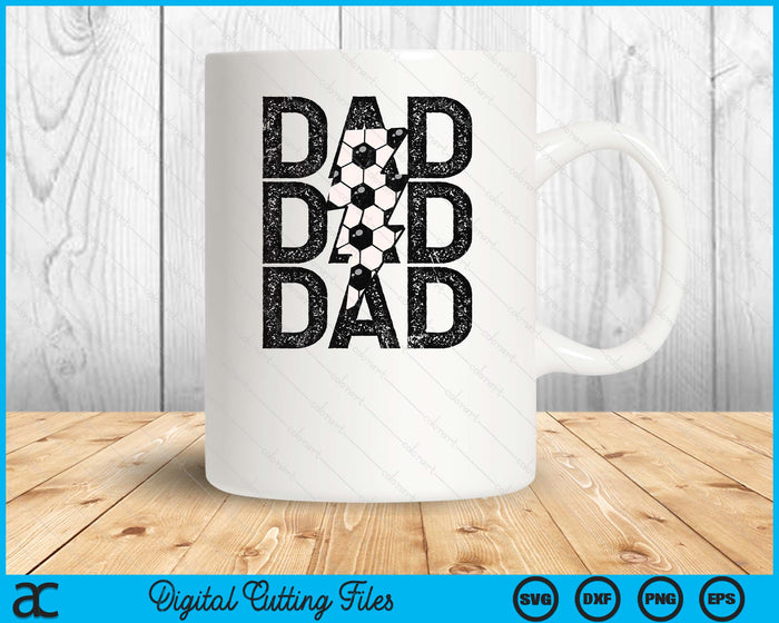 Soccer Dad Distressed Lightning Bolt SVG PNG Digital Printable Files