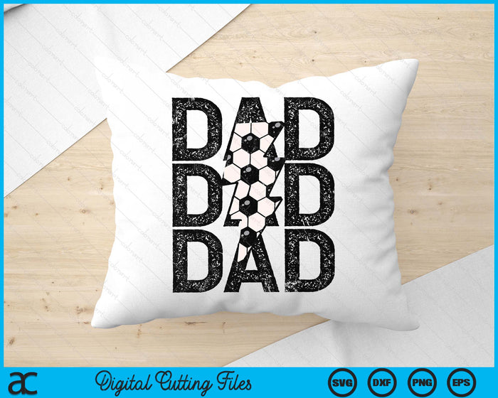 Soccer Dad Distressed Lightning Bolt SVG PNG Digital Printable Files