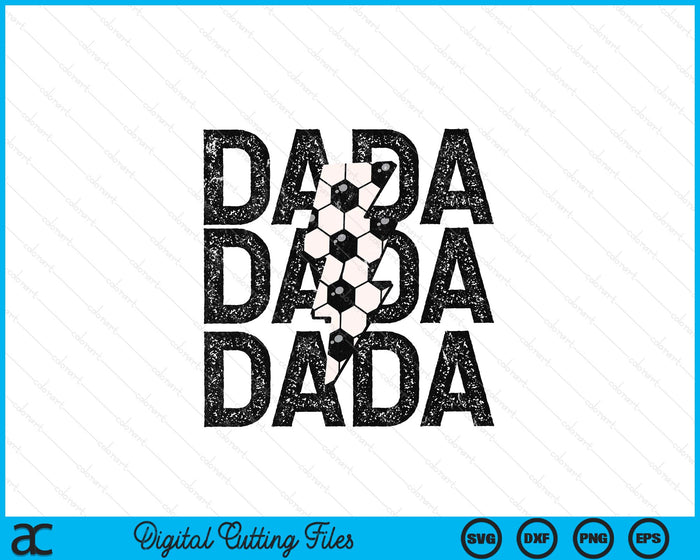 Soccer Dada Distressed Lightning Bolt SVG PNG Digital Printable Files