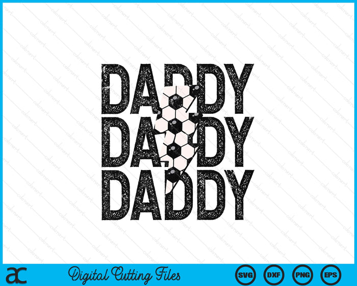 Soccer Daddy Distressed Lightning Bolt SVG PNG Digital Printable Files