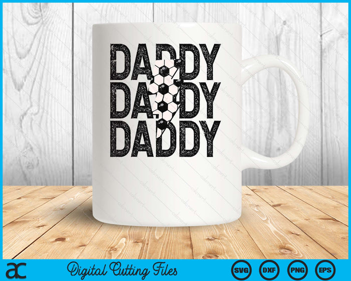 Soccer Daddy Distressed Lightning Bolt SVG PNG Digital Printable Files