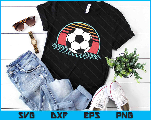 Soccer Lover Retro Vintage 80s Style Player SVG PNG Digital Printable Files