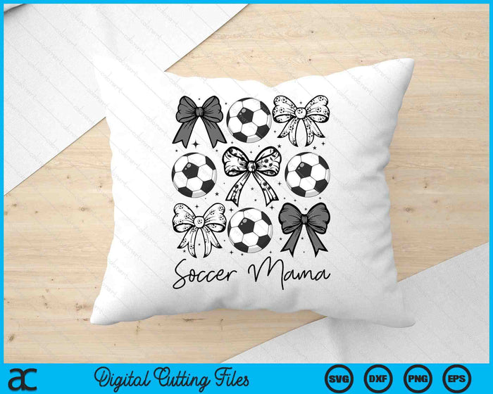 Soccer Mama Coquette Bow Soccer Season SVG PNG Digital Printable Files