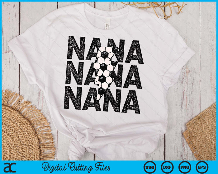 Soccer Nana Distressed Lightning Bolt SVG PNG Digital Printable Files