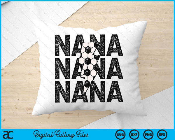 Soccer Nana Distressed Lightning Bolt SVG PNG Digital Printable Files