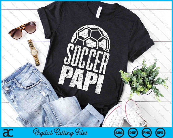 Soccer Papi Player Father's Day SVG PNG Digital Cutting Files - on a t-shirt