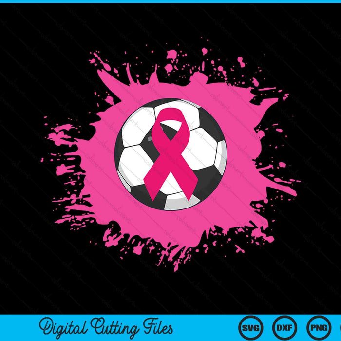 Soccer Pink Ribbon Breast Cancer Awareness SVG PNG Digital Cutting Files
