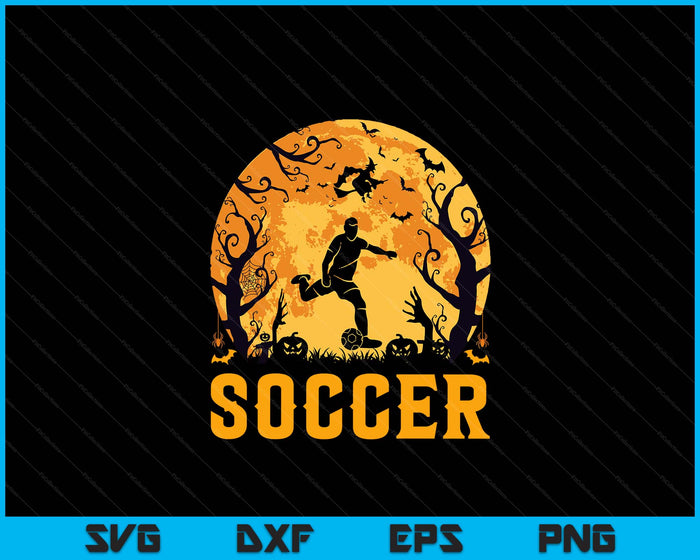 Soccer Player Halloween Spooky Soccer Lover Halloween SVG PNG Digital Cutting File