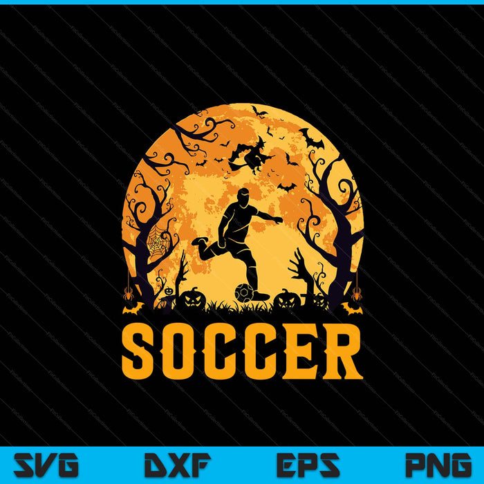 Soccer Player Halloween Spooky Soccer Lover Halloween SVG PNG Digital Cutting File