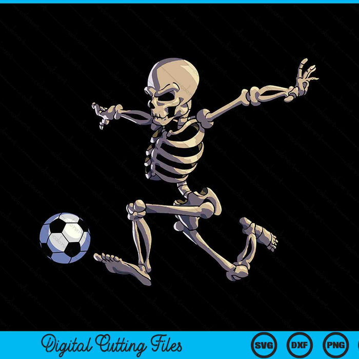 Voetbal skelet Halloween kostuum skelet voetballer SVG PNG digitale snijden bestanden