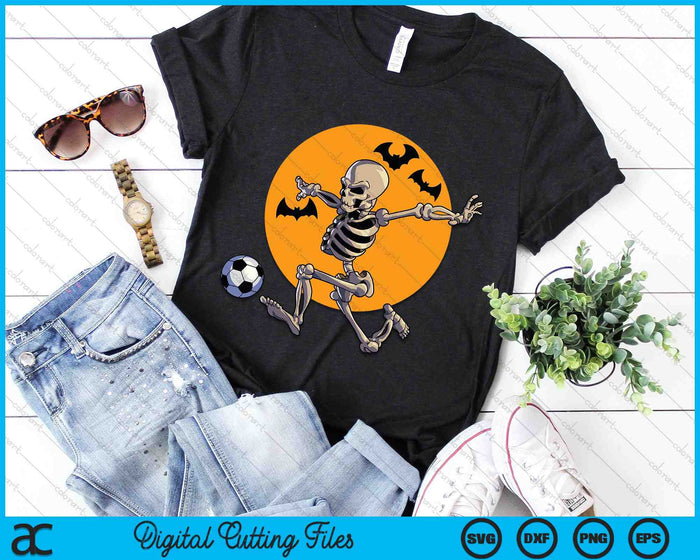 Voetbal skelet Halloween kostuum voetbalspeler SVG PNG digitale snijbestanden