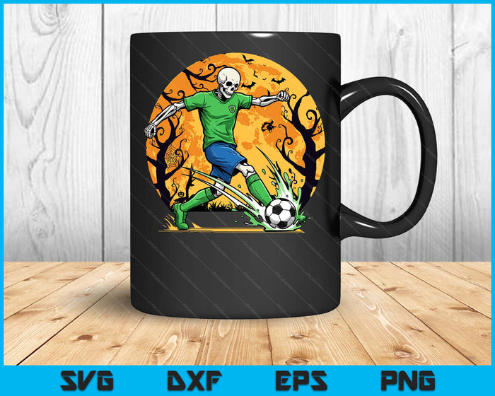 Soccer Skeleton Halloween Football Spooky Boys Soccer Player SVG PNG Digital Printable Files