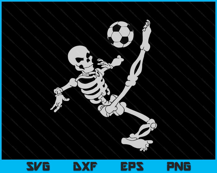 Voetbal skelet Halloween voetbalspeler Halloween SVG PNG digitale snijbestanden