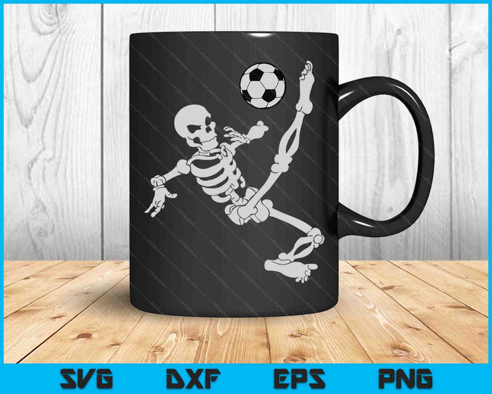 Voetbal skelet Halloween voetbalspeler Halloween SVG PNG digitale snijbestanden