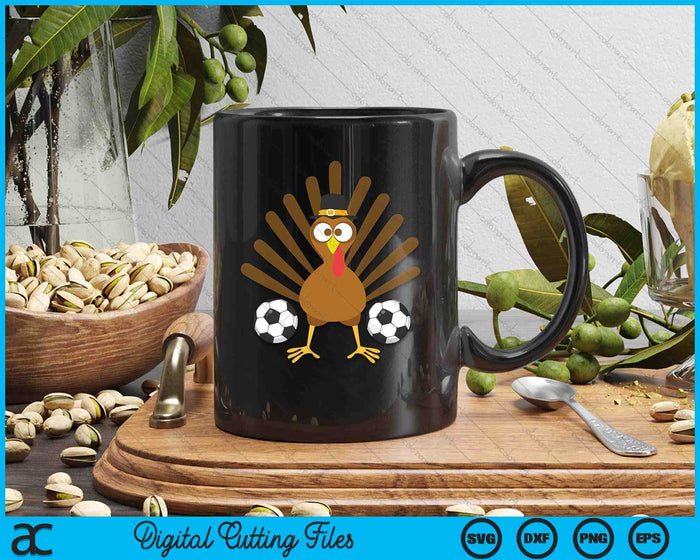 Soccer Turkey Thanksgiving SVG PNG Digital Cutting Files