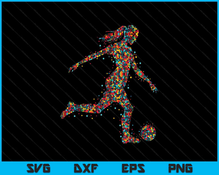 Soccer Women Girl Player SVG PNG Digital Printable Files