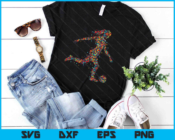 Soccer Women Girl Player SVG PNG Digital Printable Files
