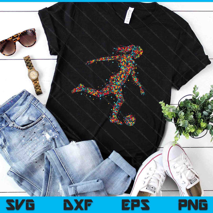 Soccer Women Girl Player SVG PNG Digital Printable Files