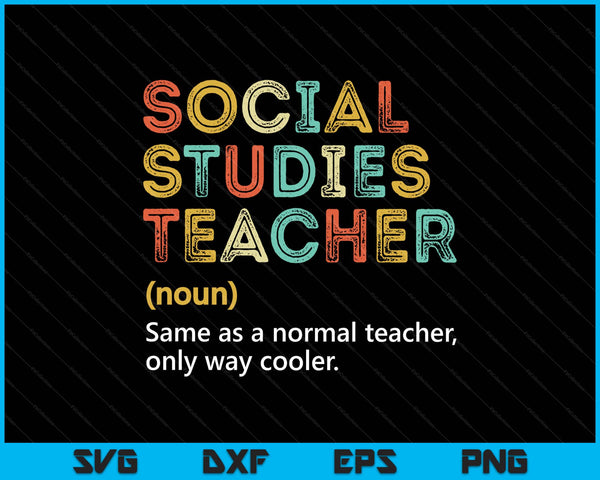 Social studies teacher definition team SVG cut file