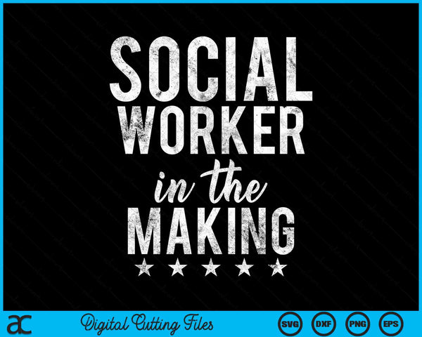 Maatschappelijk werker in de maak Maatschappelijk werker SVG PNG digitale snijbestanden