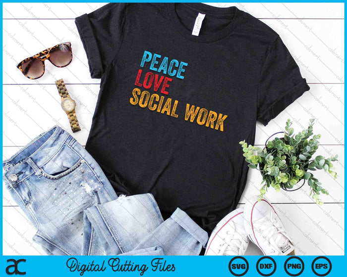 Maatschappelijk werker vrede liefde sociaal werk SVG PNG digitale snijbestanden
