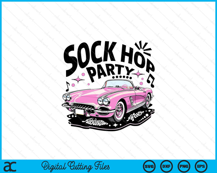 Sock Hop Retro 50s Clothing Doo Wop Vintage Rockabilly 1950s SVG PNG Digital Printable Files