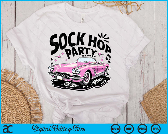 Sock Hop Retro 50s Clothing Doo Wop Vintage Rockabilly 1950s SVG PNG Digital Printable Files