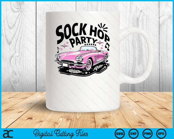 Sock Hop Retro 50s Clothing Doo Wop Vintage Rockabilly 1950s SVG PNG Digital Printable Files