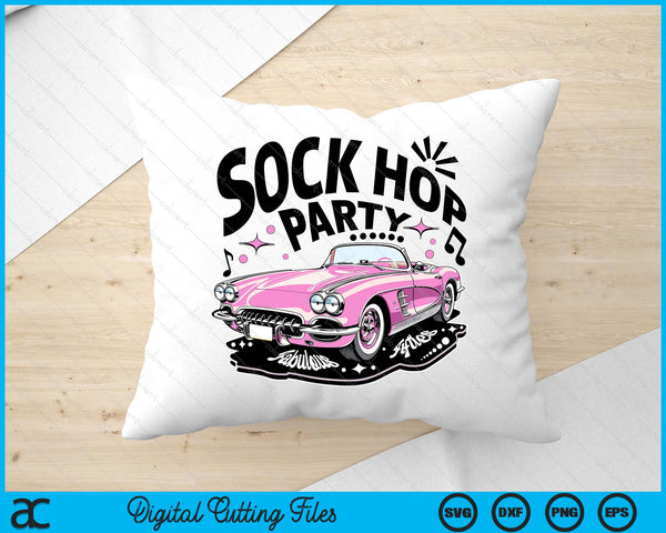 Sock Hop Retro 50s Clothing Doo Wop Vintage Rockabilly 1950s SVG PNG Digital Printable Files