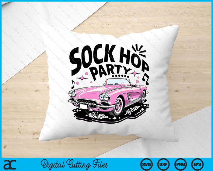 Sock Hop Retro 50s Clothing Doo Wop Vintage Rockabilly 1950s SVG PNG Digital Printable Files