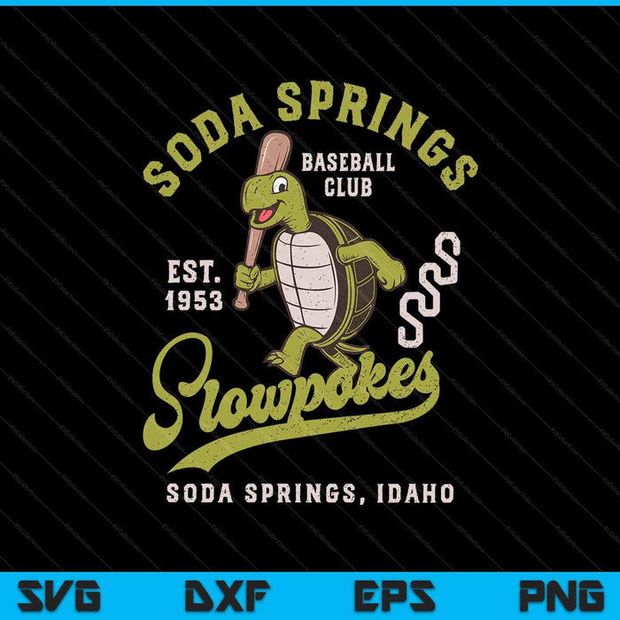 Soda springs slowpokes retro minor league baseball team SVG cut file